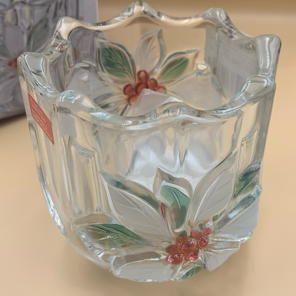 SALE!! Mikasa votive lead crystal candle holder